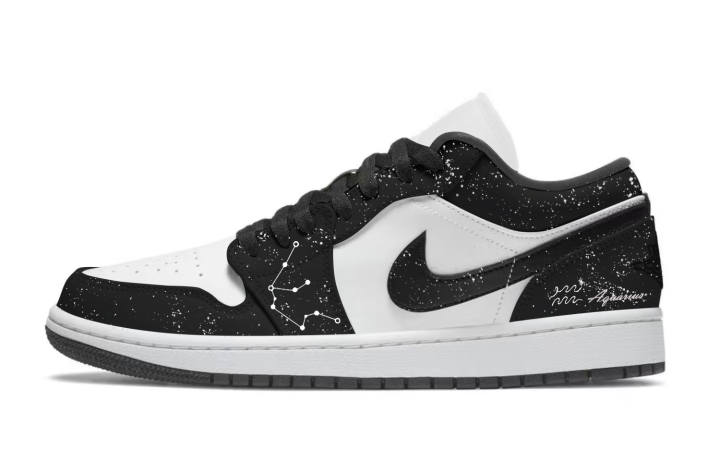 Jordan Jordan Air Jordan 1 Aquarius Constellation Synthetic Leather Anti Kick Abrasion Resistant Low top