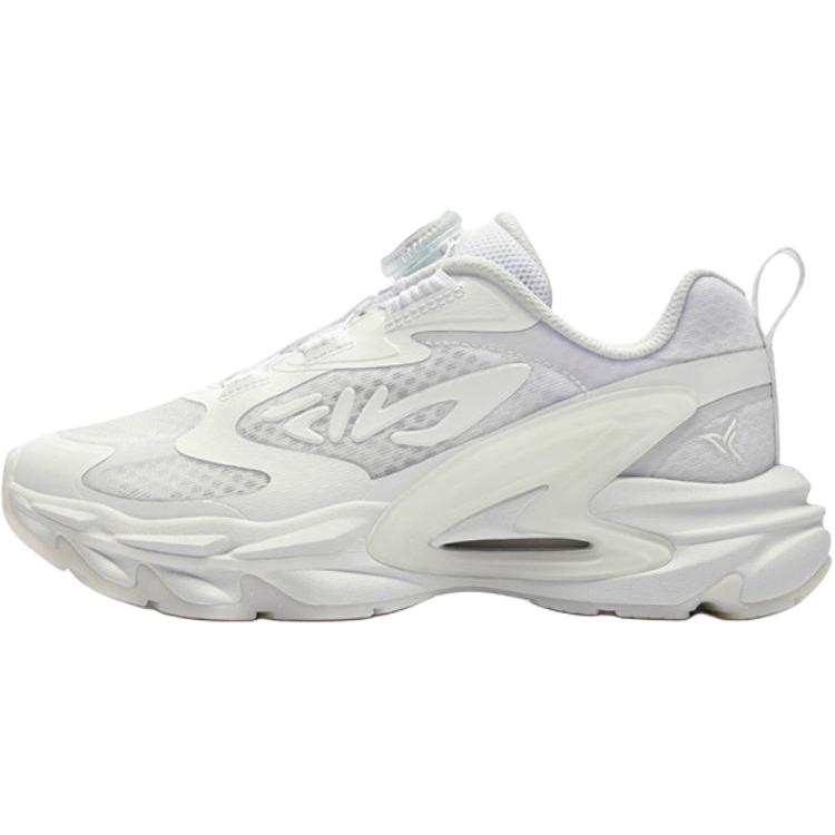 FILA KIDS Hummingbird 2 Slip Resistant Abrasion Resistant Low top Kids' Running Shoes White Gray