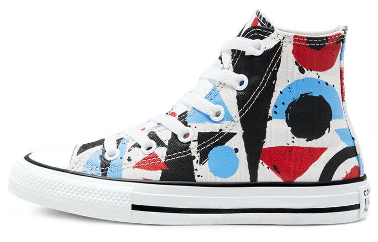 Converse Chuck Taylor All Star Comfortable High top Kids Canvas Shoes Red Blue Graffiti Teenagers
