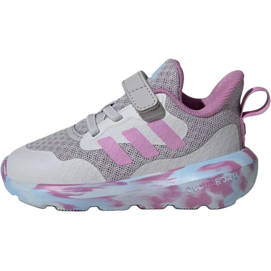 Adidas Adidas Fortarun 2.0 Comfortable Slip Resistant Abrasion Resistant Low top Toddler Shoes Gray Purple Infant And Toddler