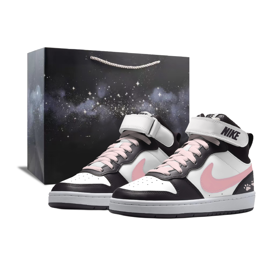 Nike Nike Court Borough 2 Star Powder Puppy Leather Slip Resistant Abrasion Resistant Slip Resistant Abrasion Resistant