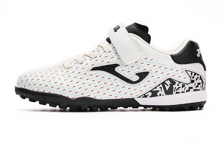 Joma Slip Resistant, Abrasion Resistant, Breathable Low top Kids' Soccer Shoes White Black Kids'