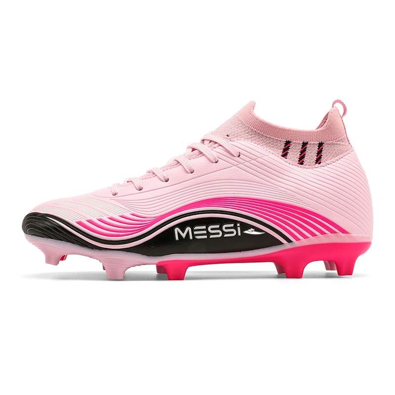 KUDING Synthetic Leather Slip Resistant Abrasion Resistant High top Kids' Soccer Shoes Teenagers