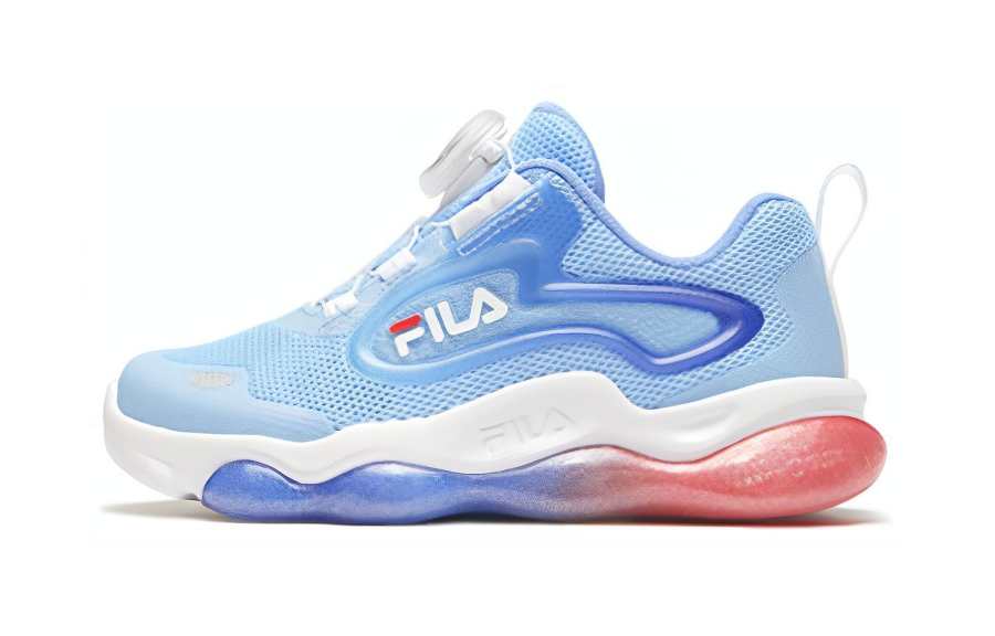 FILA KIDS Abrasion Resistant Low top Kids Lifestyle Shoes Blue Red Children Aged 3 7 Years Old