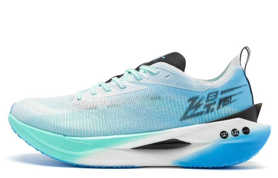 QIAODAN Feiying PRO YOUNG Synthetic Leather, Textile Low top Running Shoes White Blue Unisex
