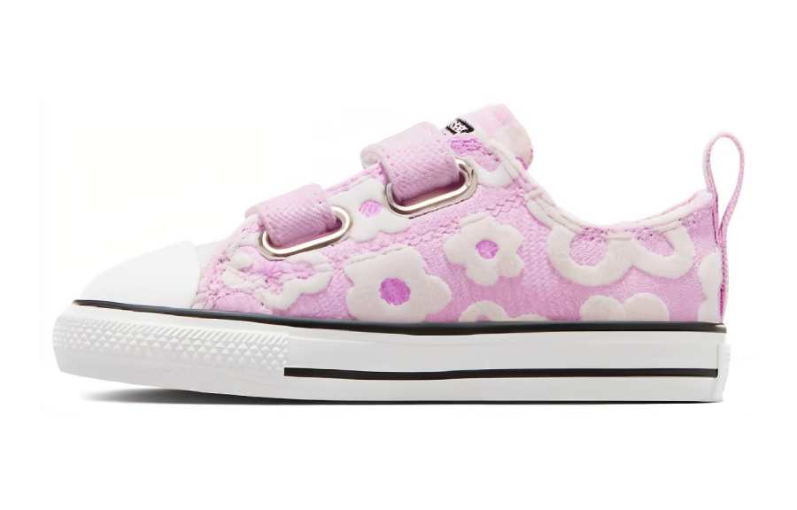 Converse Chuck Taylor All Star Floral Low top Kids Canvas Shoes Purple Infant And Toddler