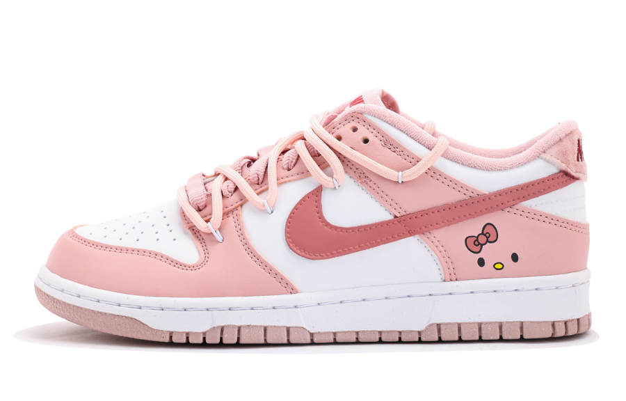 Nike Nike Air Force 1 Pink Velvet Low top Kids' Skateboarding Shoes Pink Teenagers