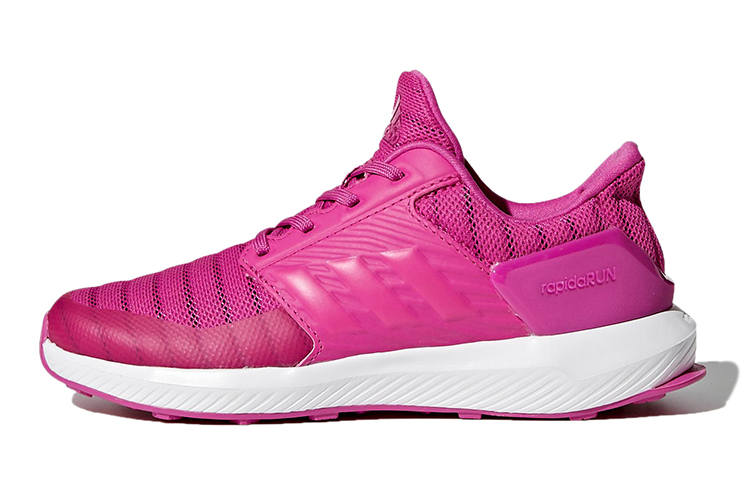 Adidas Adidas Rapidarun Wide K Abrasion Resistant Breathable Low top Kids' Running Shoes Rose Red Kids'