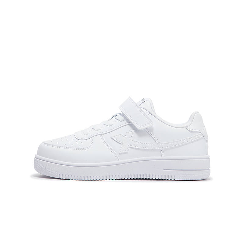 XTEP Air Force 1 Synthetic Leather Low top Skateboard Shoes New White Teenagers
