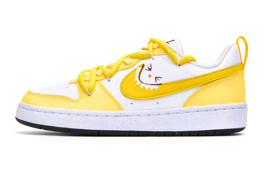 Nike Nike Court Borough Synthetic Leather Low top Kids Lifestyle Shoes Light Yellow Teenagers