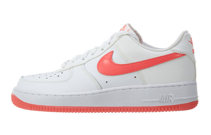 Nike Nike Air Force 1 Slip Resistant Abrasion Resistant Low top Skateboard Shoes White Orange Pink Unisex