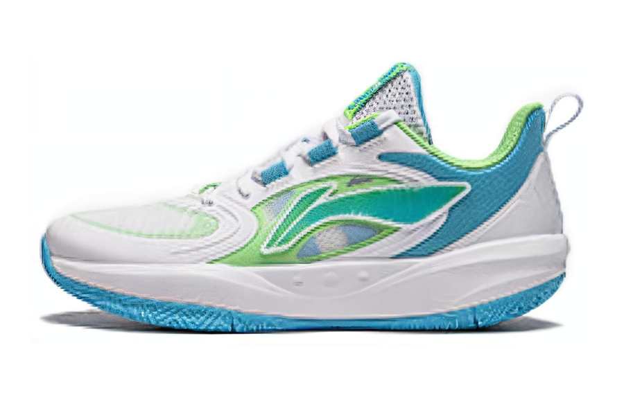 Li-Ning YOUNG Li Ning YOUNG LIGHT FOAM Synthetic Leather, Textile Low top Basketball Shoes White Blue