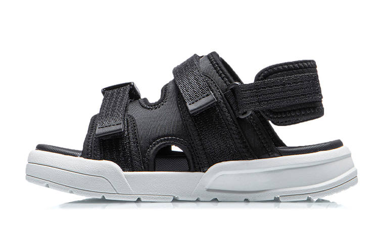 Li-Ning YOUNG Li Ning Coca Sports Sandals Black White Teenagers