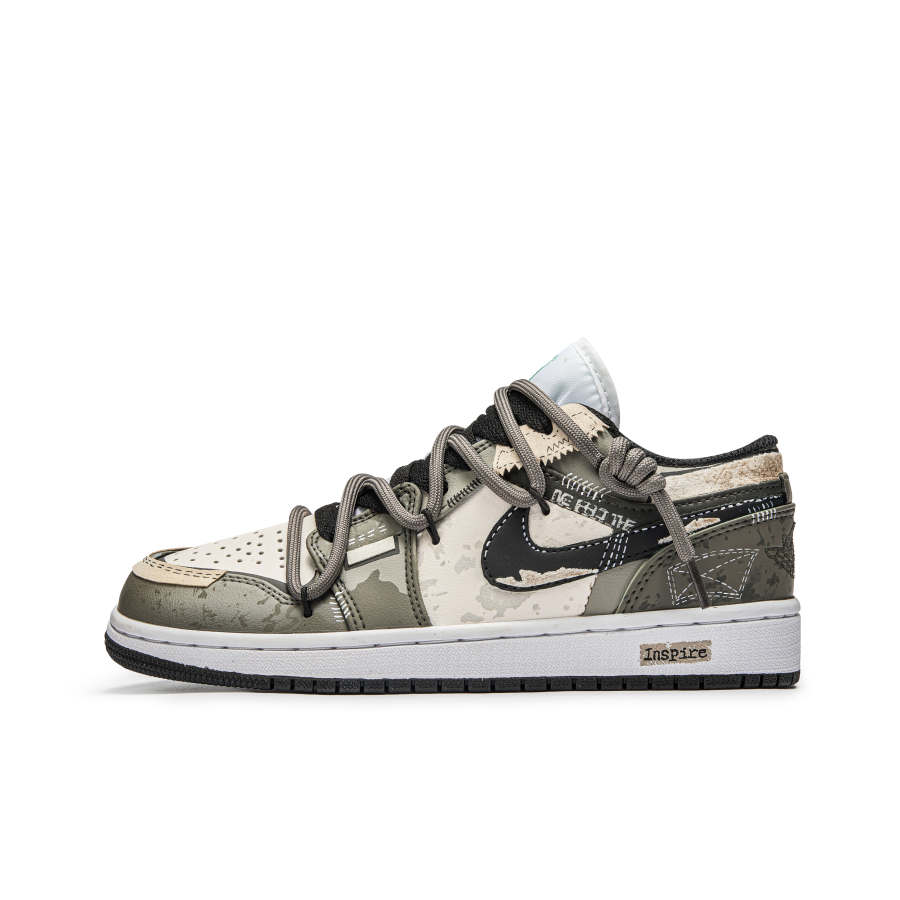 Jordan Jordan Air Jordan 1 Low Leather Slip Resistant Abrasion Resistant Cushioning