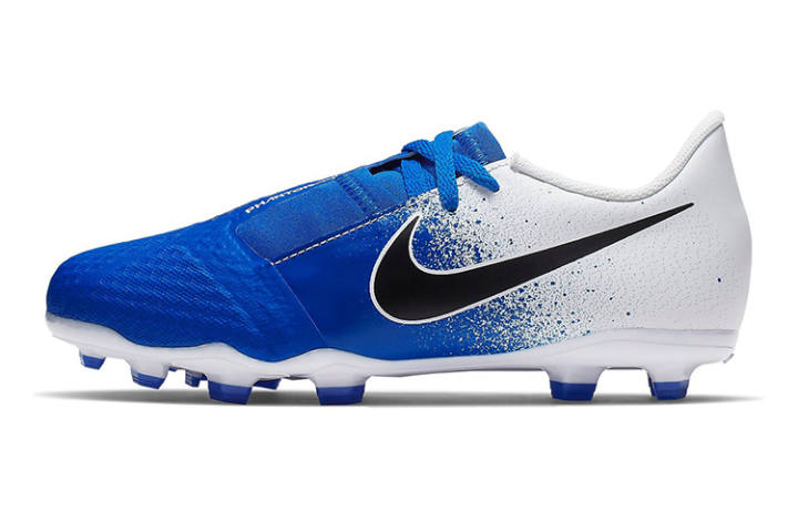 Nike Nike Phantom Venom Academy Slip Resistant Cushioning Abrasion Resistant Low top Kids' Soccer Shoes White Blue Kids'