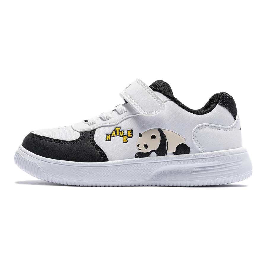 Anta Synthetic Leather Slip Resistant Slip Resistant Kids' Skateboarding Shoes Anta White/Black