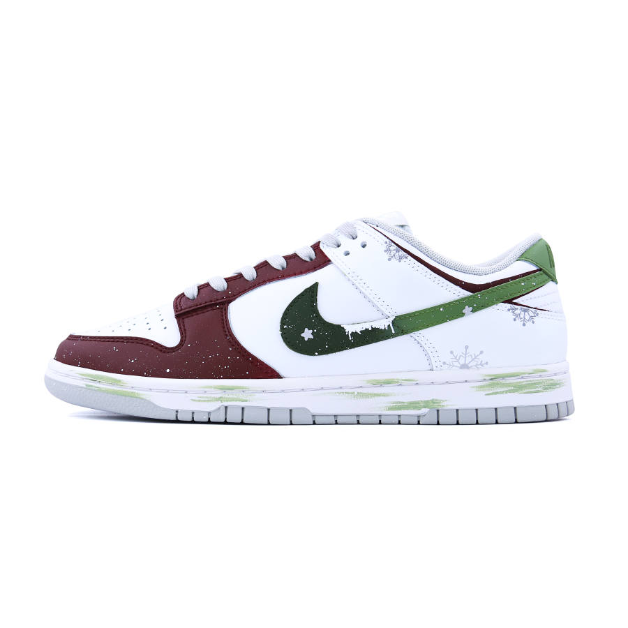 Nike Nike Dunk CNY New Year Limited, Snow Peak Zhu Xi Leather Low top Kids' Skateboarding Shoes White Red Teenagers