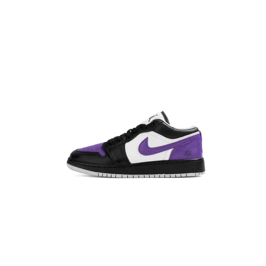 Jordan Jordan Air Jordan 1 Leather Slip Resistant Cushioning Abrasion Resistant Low top Children's Basketball Shoes