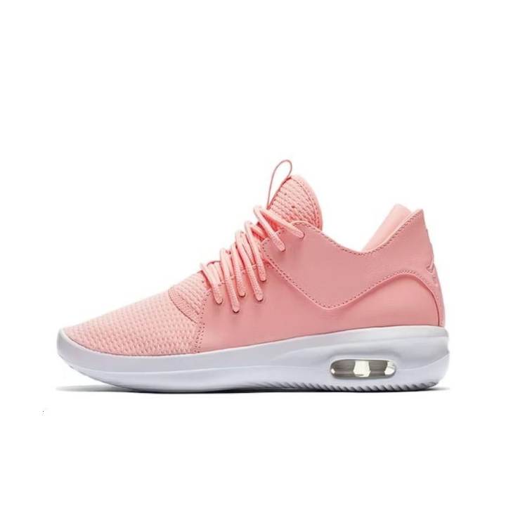 Jordan Pre school Jordan First Class Cushioning, Wear Resistant Low top Kids' Running Shoes Pink White