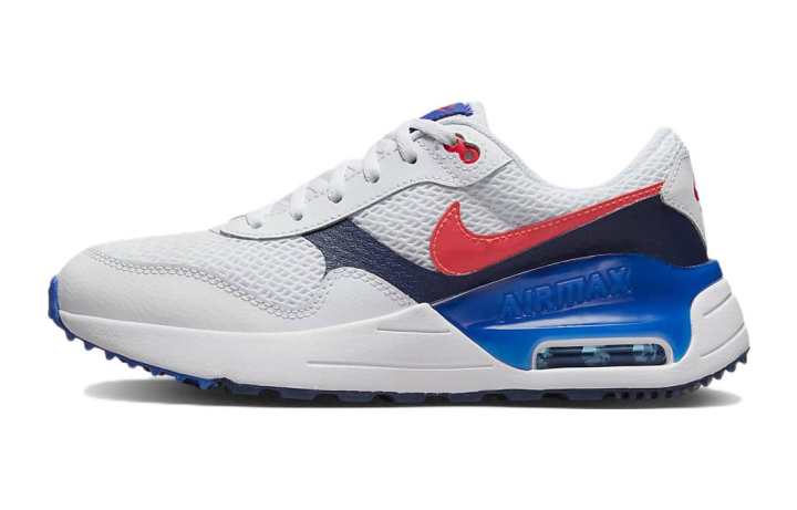Nike Nike Air Max SYSTM Leather Cushioning Abrasion Resistant Breathable Low top Casual Shoes White Blue Unisex