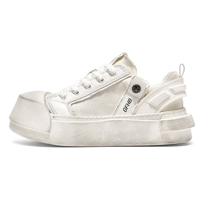 GONGFUHUOBAN Synthetic Leather Abrasion Resistant Lightweight Cushioning Height Increasing