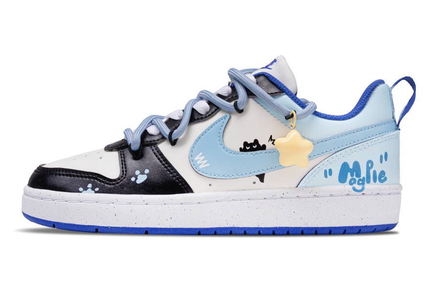 Nike Nike Court Borough Star Cat Low top Kids' Skateboarding Shoes Blue White Black Kids'