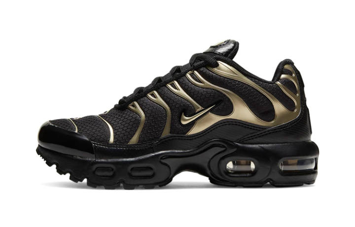 Nike Nike Air Max Plus Kids Lifestyle Shoes Black Gold Children Aged 3 7 Years Old