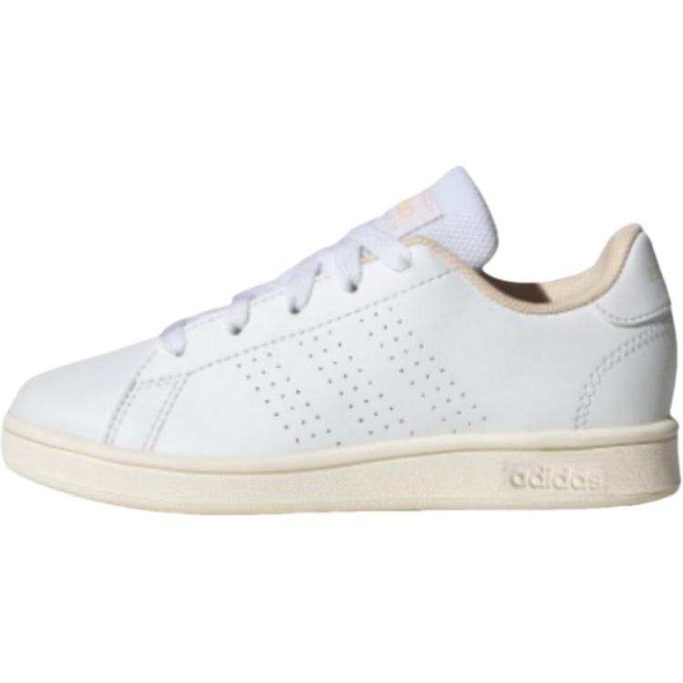 Adidas Adidas Advantage Slip Resistant Abrasion Resistant Low top Kids' Skateboarding Shoes White Children Aged 3 7 Years Old