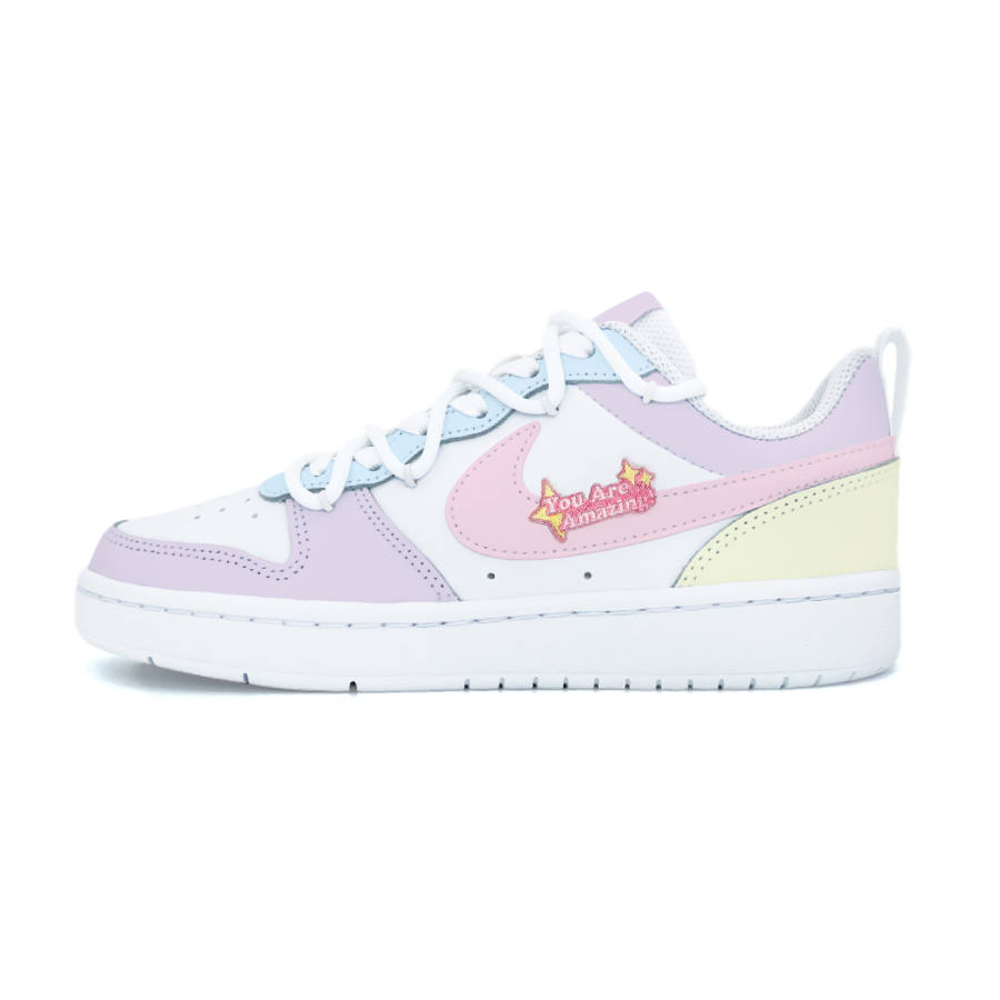 Nike Nike Court Borough Low 2 Leather Low top Kids' Skateboarding Shoes Light Purple Teenagers