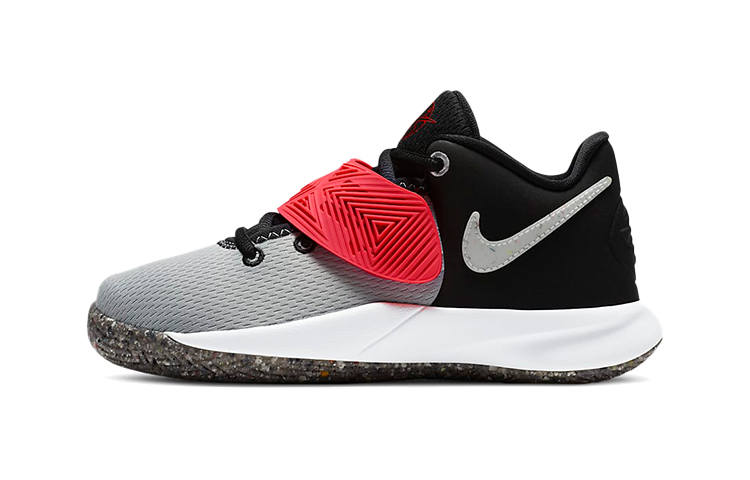 Nike Nike Slip Resistant Cushioning Low top Children's Basketball Shoes Black Gray Red Children Aged 3 7 Years Old