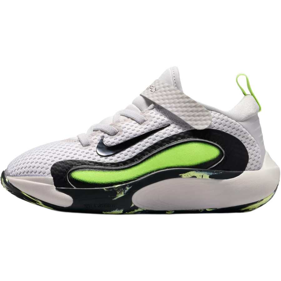 Nike Nike ISOFLY Abrasion Resistant Low top Children's Basketball Shoes Light Gray Children Aged 3 7 Years Old