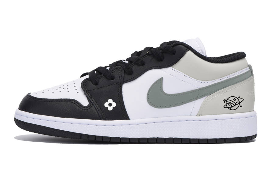Jordan Jordan Air Jordan 1 Low Leather Low top Children's Basketball Shoes White Teenagers