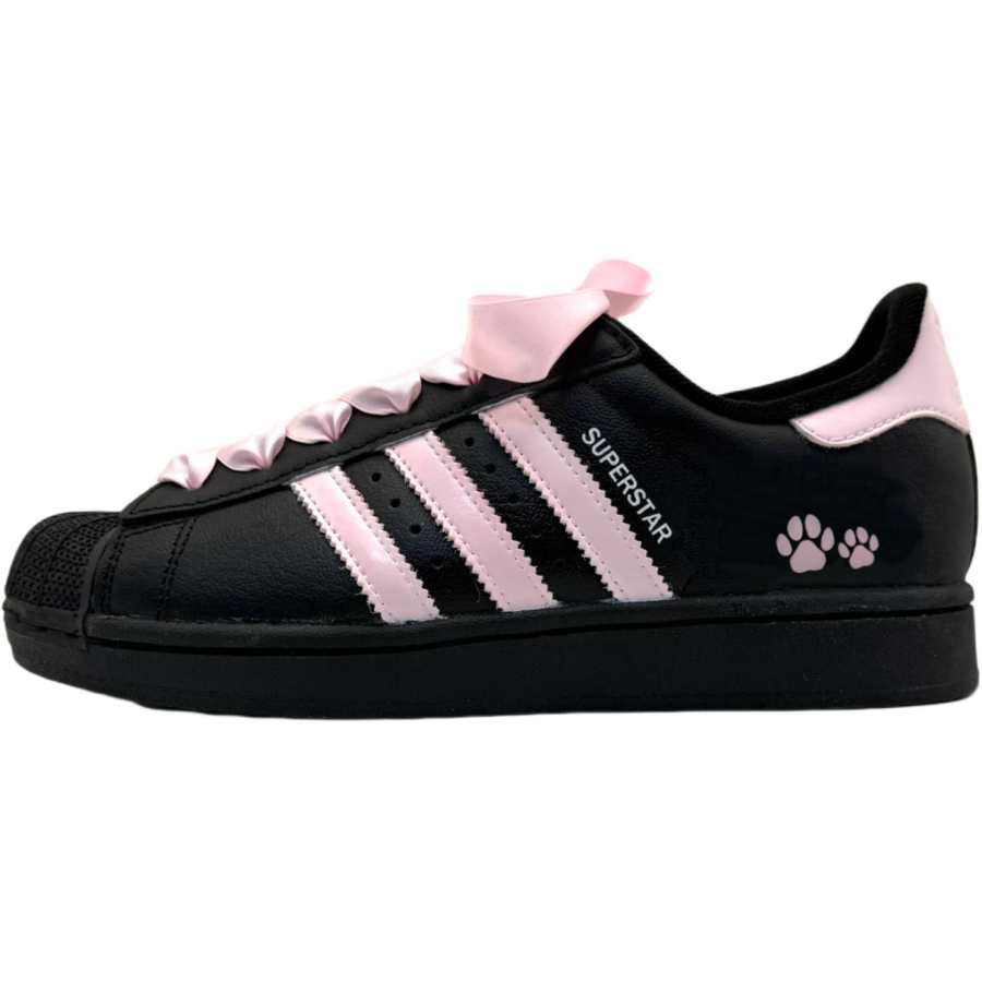 Adidas Originals Superstar 2 Leather Slip Resistant Cushioning Low top Kids' Skateboarding Shoes Pink Unisex