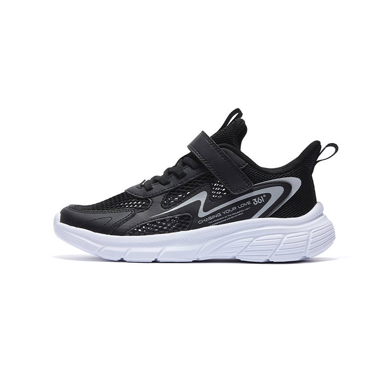 361°KIDS Textile, Synthetic Leather Low top Running Shoes Black Unisex