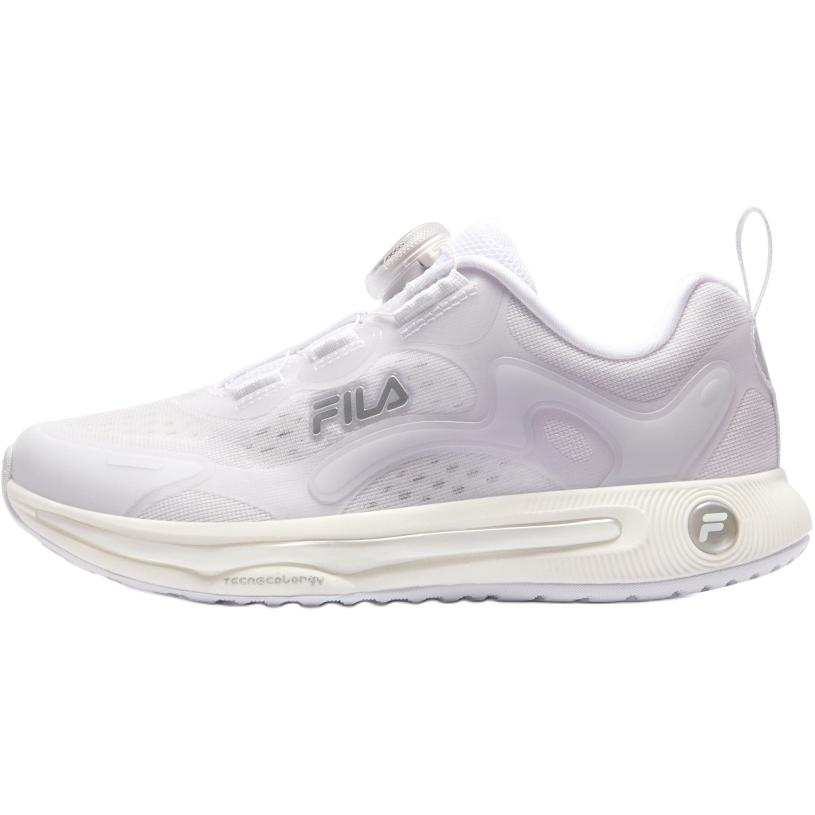 FILA KIDS Microjump Fabric Lightweight Cushioning Low top Kids' Running Shoes FILA White Teenagers