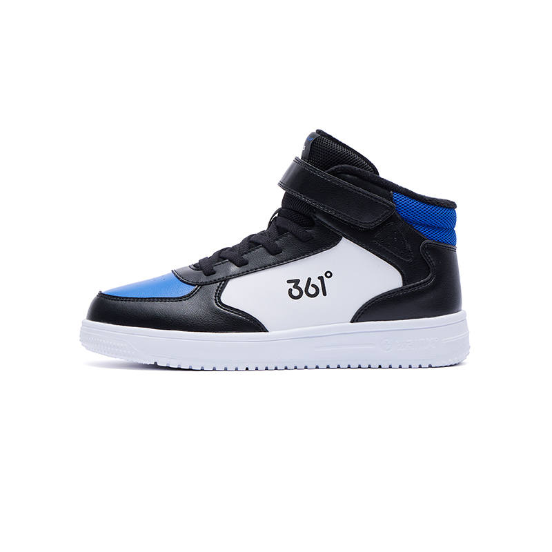 361°KIDS Synthetic Leather Hook and Loop Athleisure Thickened And Fleece Lined