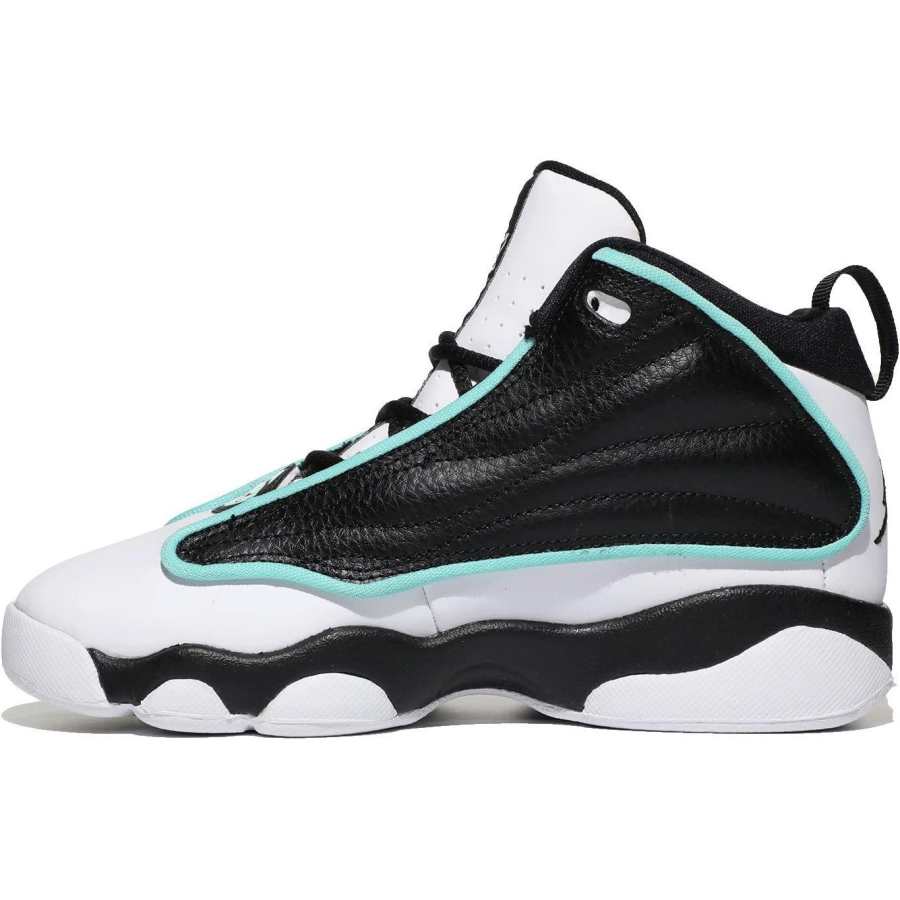 Jordan Jordan Pro Strong Slip Resistant Abrasion Resistant High top Children's Basketball Shoes Black White