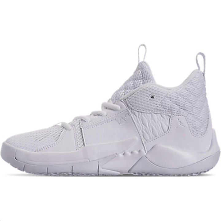 Jordan Jordan Why Not Zer0.2 Slip Resistant Abrasion Resistant Mid top Children's Basketball Shoes White