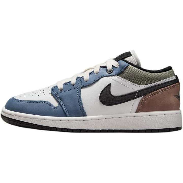 Jordan Jordan Air Jordan 1 Low top Basketball Shoes White Blue Unisex