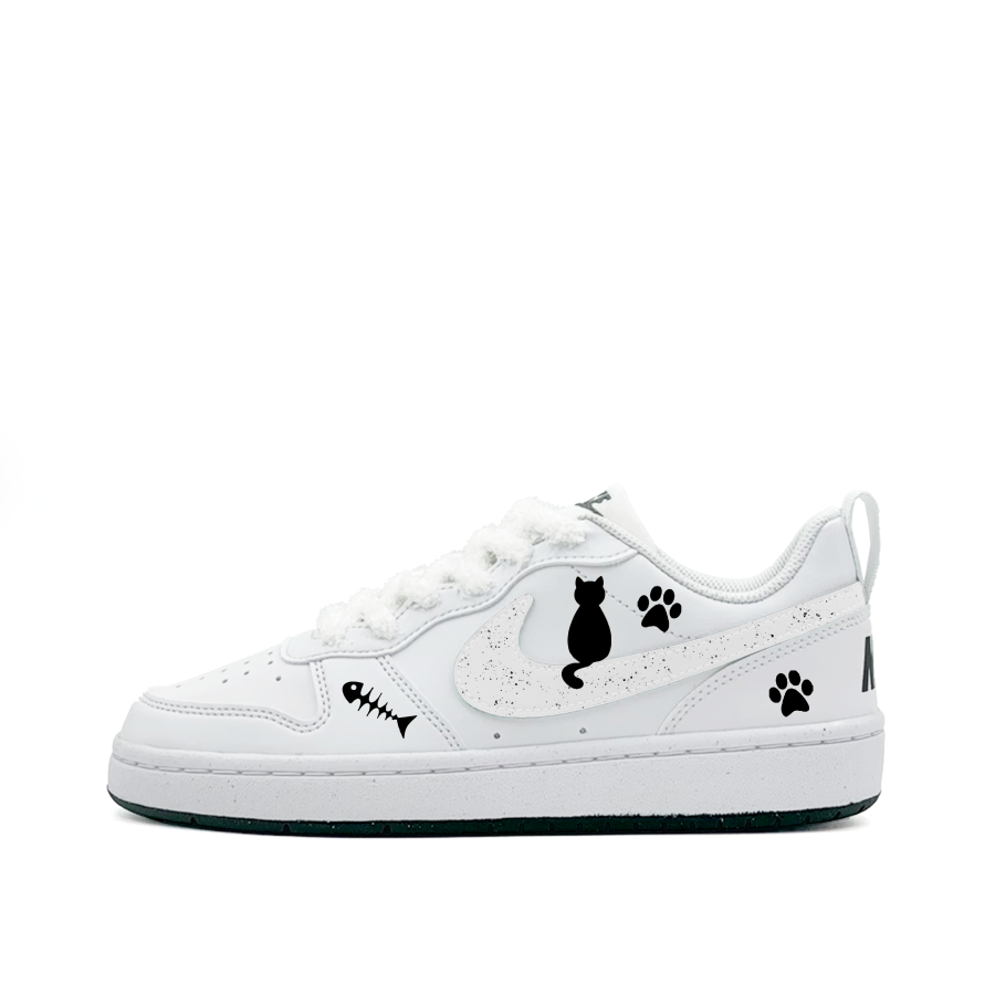 Nike Nike Court Borough Secret Kitten Abrasion Resistant Abrasion Resistant Low top Kids' Skateboarding Shoes Black Unisex