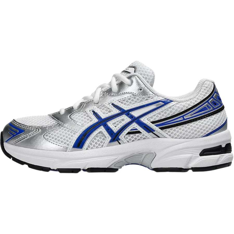 ASICS Gel 1130 Cushioning Abrasion Resistant Low top Kids' Running Shoes White Blue Teenagers
