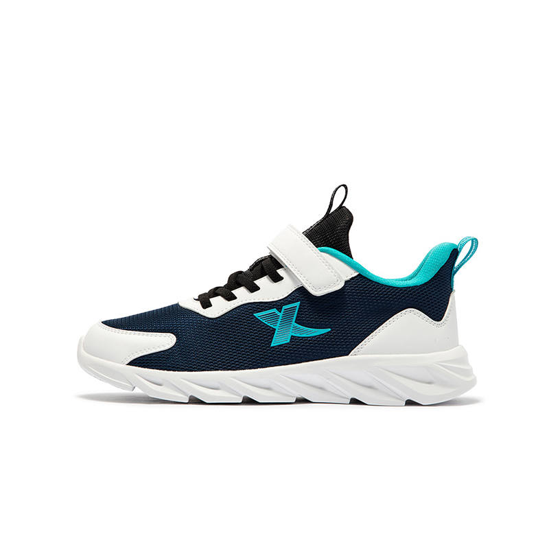 XTEP Synthetic Leather Fashion Low top Running Shoes Dark Blue White
