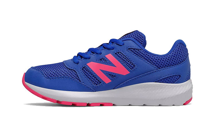 New Balance New Balance NB 570 V2 Comfortable Cushioning Abrasion Resistant Breathable Low top Running Shoes Blue Pink Kids'