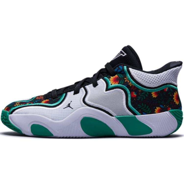 Jordan Jordan Tatum 3 Slip Resistant Low top Children's Basketball Shoes White Green Kids'