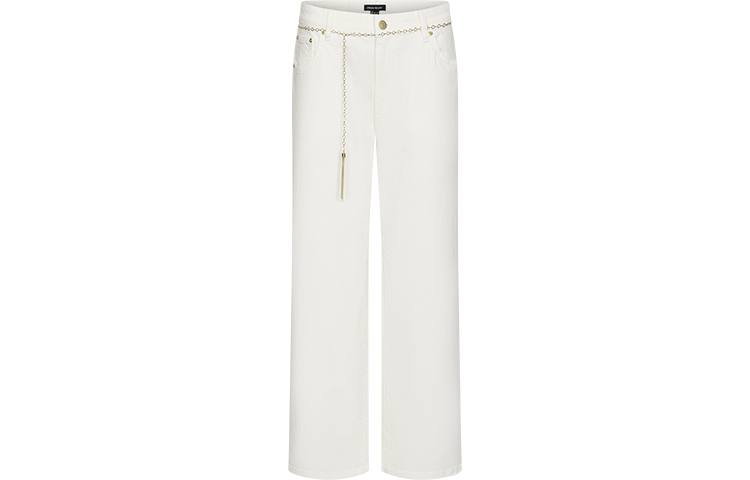 URBAN REVIVO Jeans Women's White Moderate Wide Leg Pants