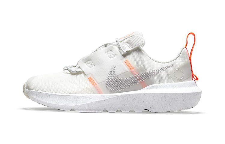 Nike Nike Crater Impact Slip Resistant Cushioning Abrasion Resistant Low top Sports Casual Shoes White Orange