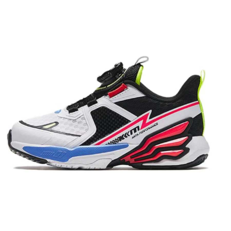 Antakids Anta Slip Resistant Cushioning Abrasion Resistant Low top Kids' Running Shoes Black Red Children Aged 3 7 Years Old