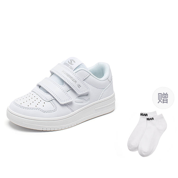 HOBIBEAR Synthetic Leather Low top Kids Lifestyle Shoes White Kids'