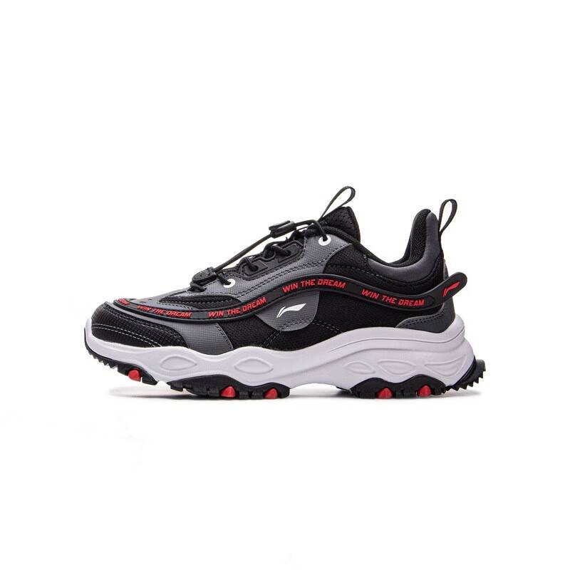 Li-Ning YOUNG Li Ning YOUNG Trendy Slip Resistant Low top Kids Lifestyle Shoes Black Kids'