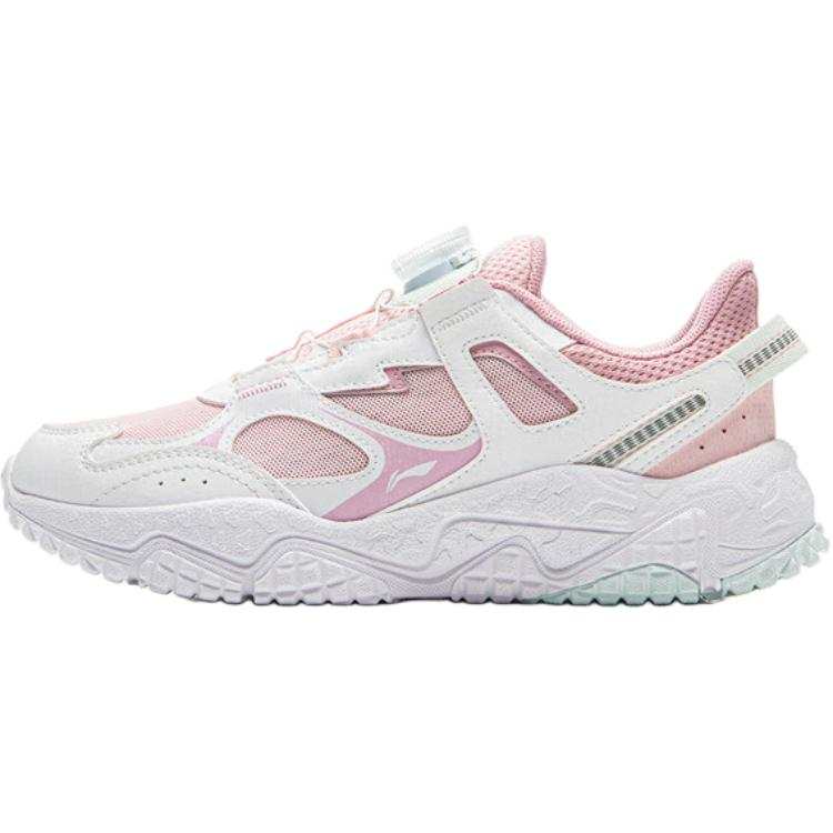 Li-Ning YOUNG Li Ning YOUNG Synthetic Leather Abrasion Resistant Cushioning Rebound Low top Kids Lifestyle Shoes Pink White Kids'
